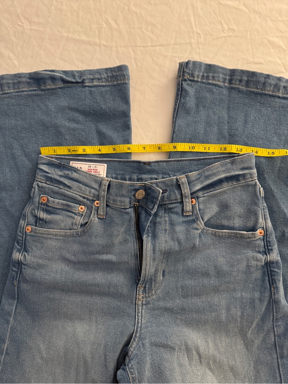 Gap Women’s High Rise Stride Ankle Jeans, size 26L, medium wash - Picture 16 of 16